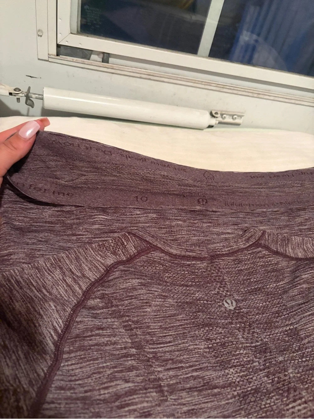 lululemon athletica Heathered Plum Long Sleeve Tee